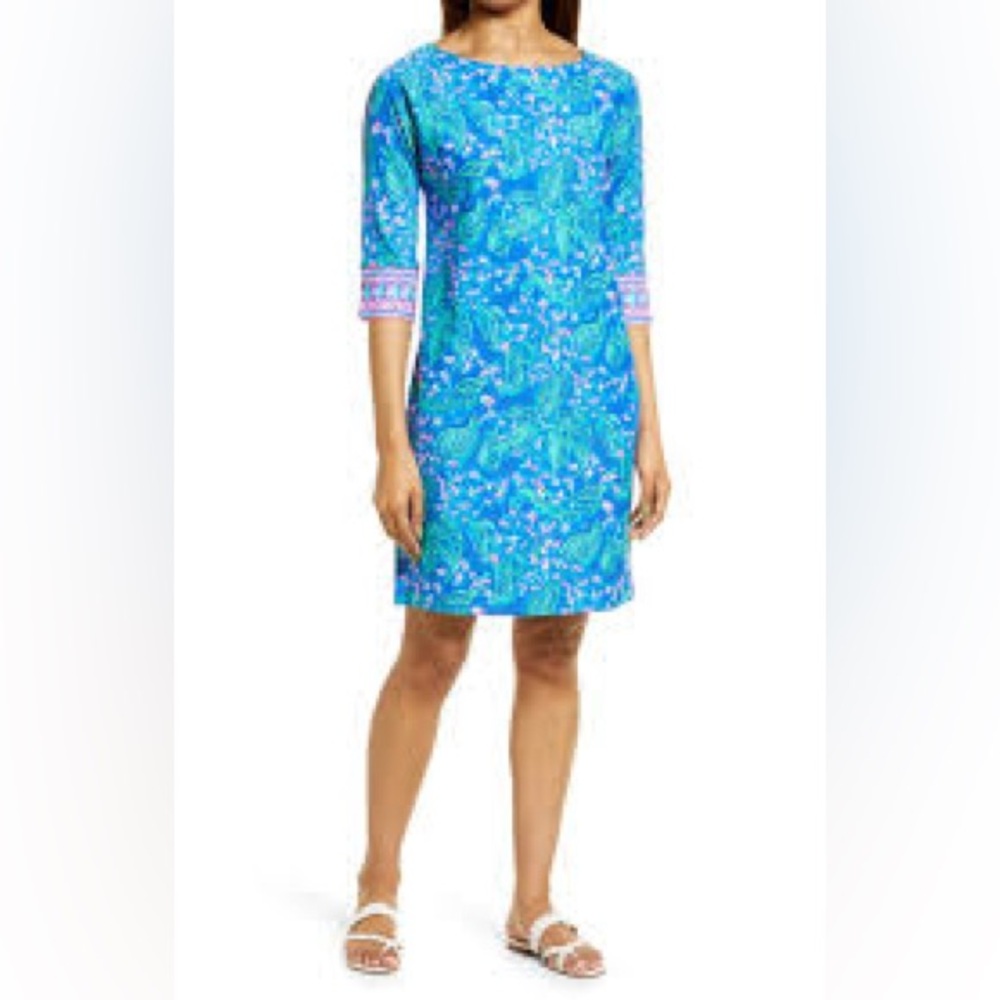 Lilly Pulitzer Blue and Pink Floral Dress